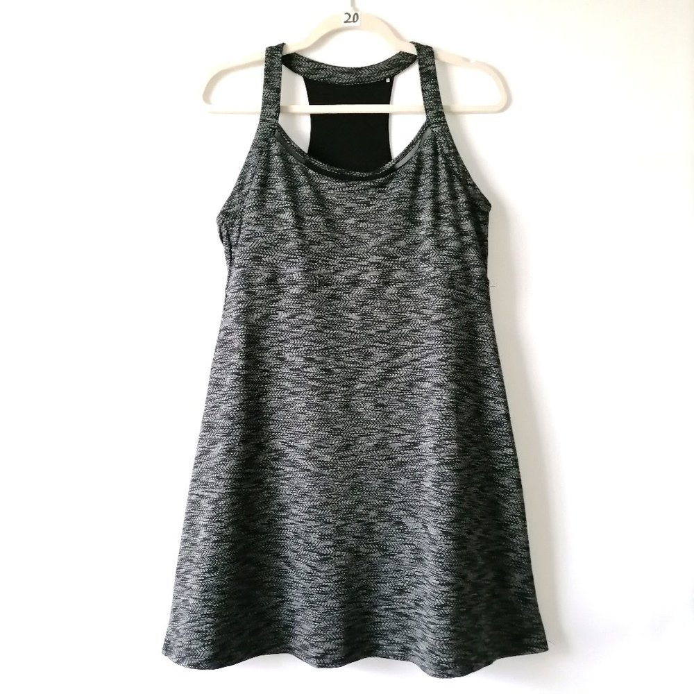 MPG Mondetta Performance Gear Womens Heathered Black Racerback Tank Dress Size M